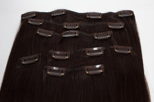 Clip In Extensions: Lightest Brown #8