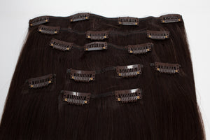 Clip In Extensions: Light Brown #6