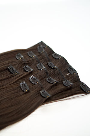 Clip In Extensions: Medium Brown #4L