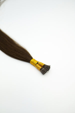 I Tip Extensions: Medium Brown #4