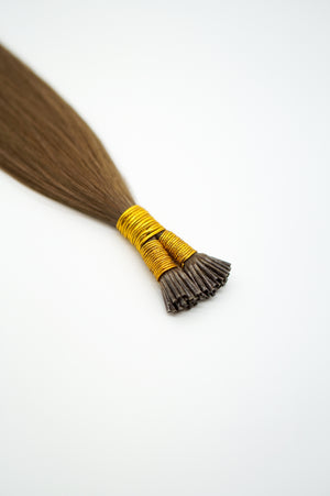 I Tip Extensions: Lightest Brown #8